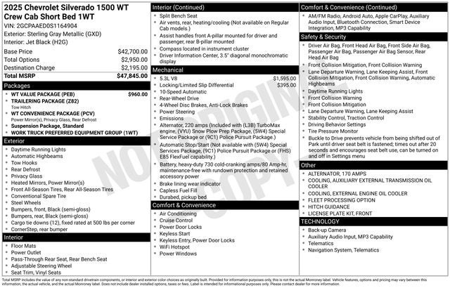 chevrolet silverado 1500 2025 2GCPAAED0S1164904 image chevrolet silverado 1500 2025 2GCPAAED0S1164904 image